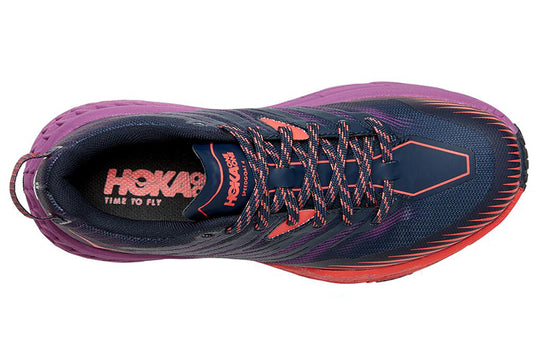 HOKA ONE ONE WOMEN'S SPEEDGOAT 4, Outer Space/ Hot Coral