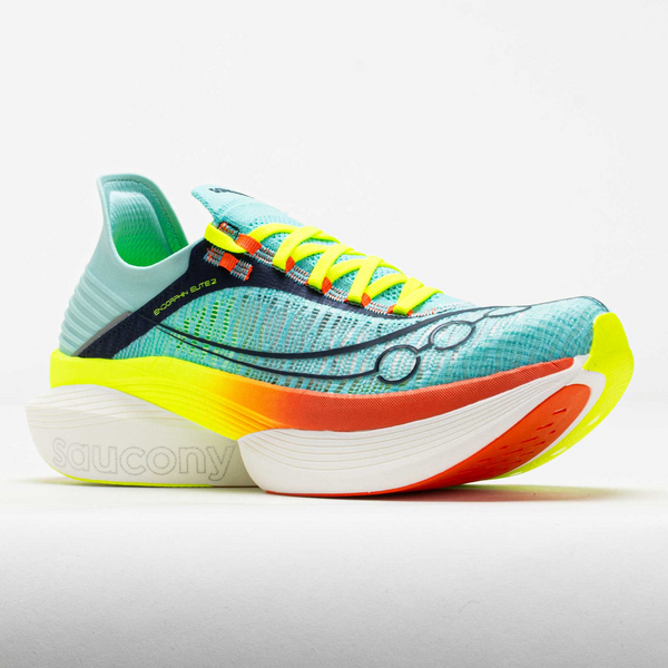 Saucony Unisex Endorphin Elite 2, Splash / Fire