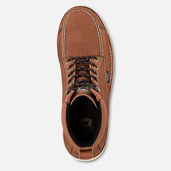 Irish Setter Men's Wingshooter ST wide 2E full grain leather 6-inch boot waterproof safety toe, brown
