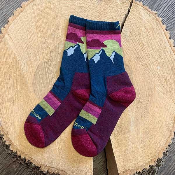 Darn Tough Women's Sunset Ledge merino wool hiking micro Crew socks